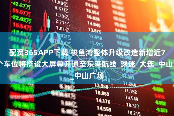 配资365APP下载 梭鱼湾整体升级改造新增近700个车位将搭设大屏幕开通至东港航线_球迷_大连_中山广场